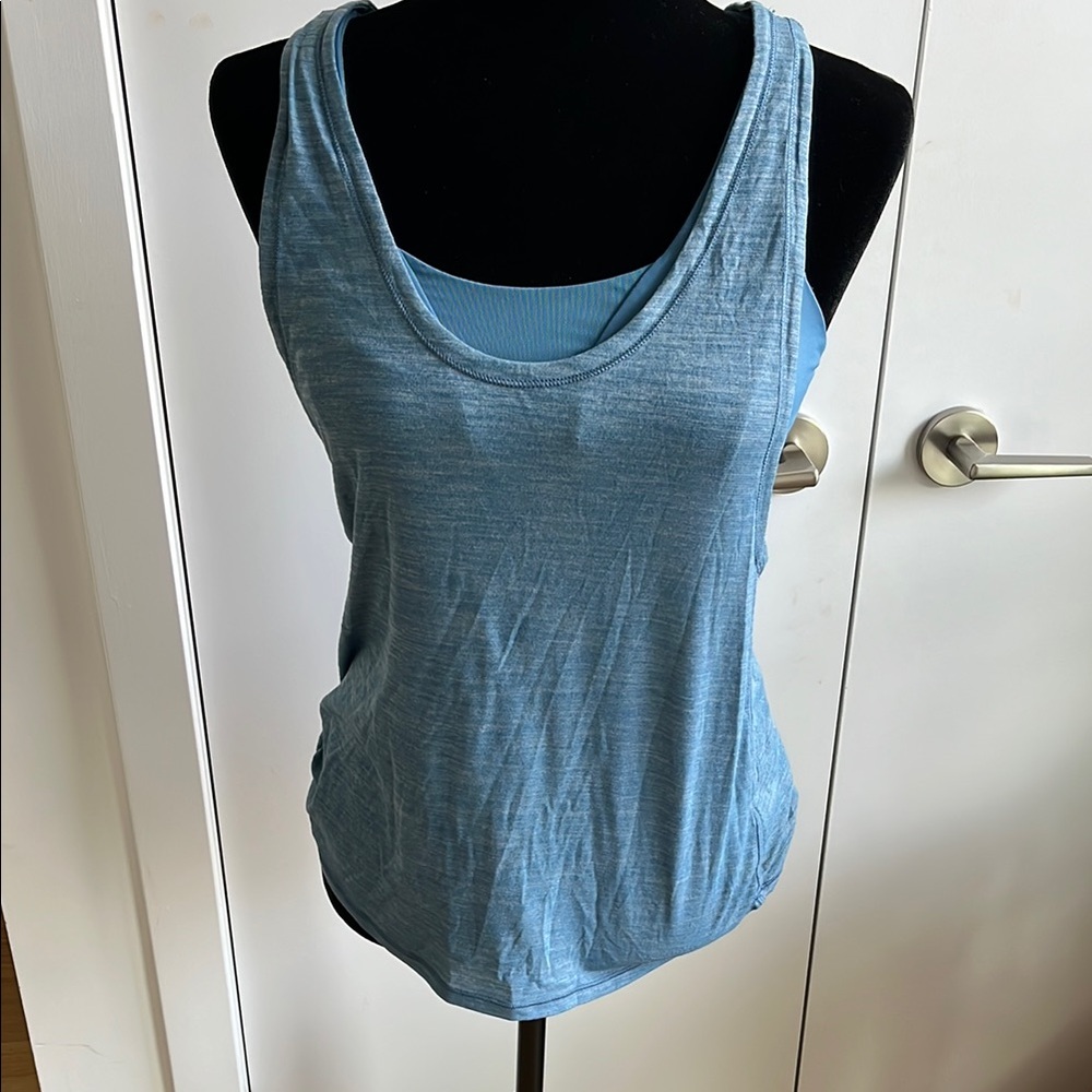 lululemon athletica Light Blue Tank Top with built in sports bra
